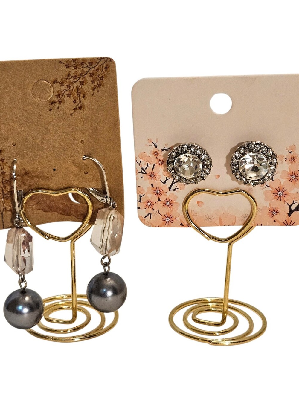 12 Pairs Of Gold & Silver Tone Fashion Earrings In Multiple Styles & Colors - Picture 3 of 7